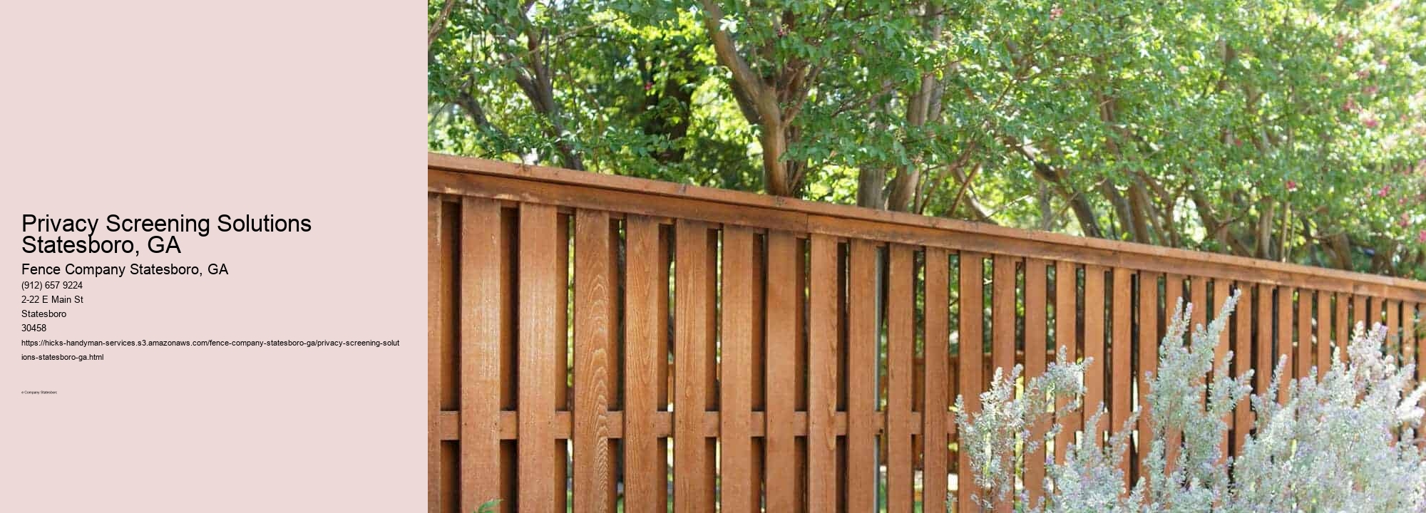 Privacy Screening Solutions Statesboro, GA